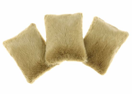 Decorative faux fur pillow KARAKUM